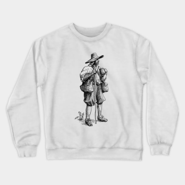 Man in Old Holland Style Crewneck Sweatshirt by Olekter